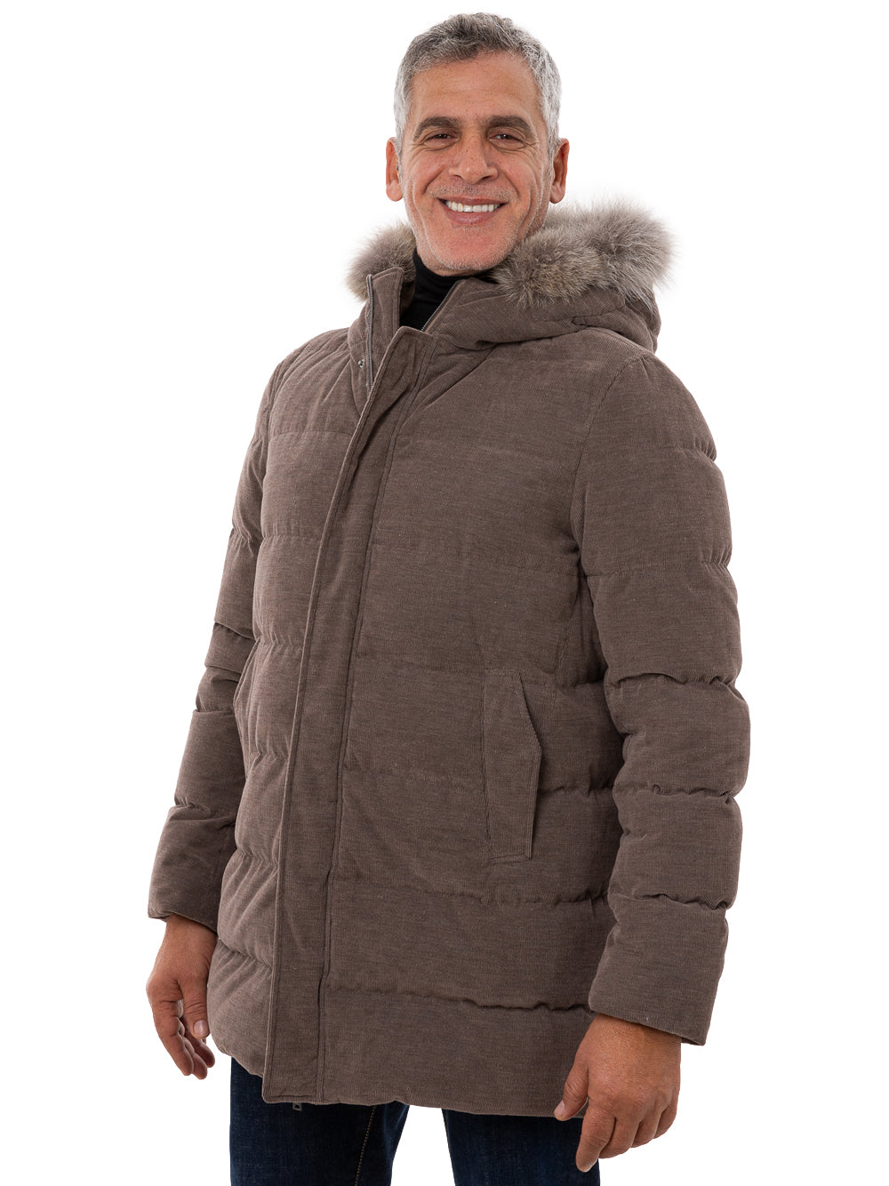 Herno Long Bomber with Hood and Removable Fur