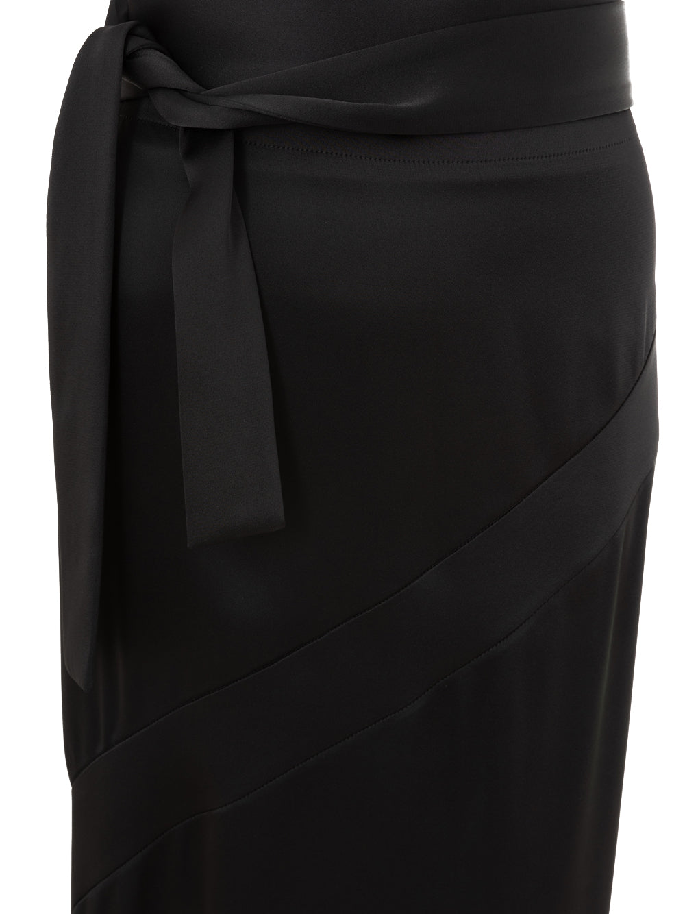 Tom Ford Extra Long Black Satin Skirt