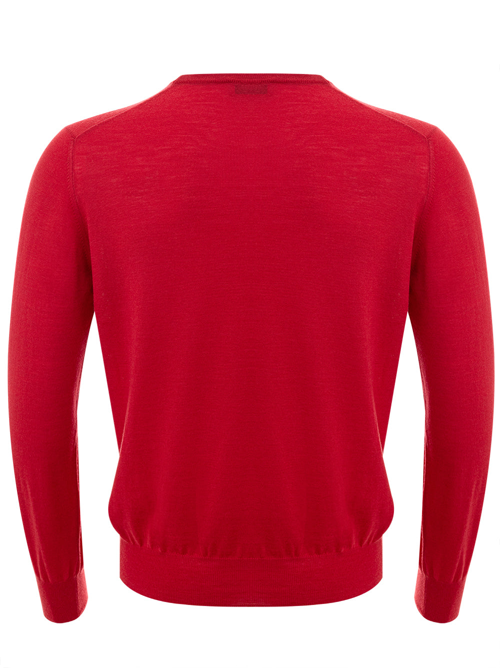 Crew-neck sweater in Red Gran Sasso