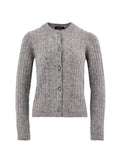 Cable-knit cardigan in Gran Sasso Grey
