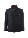 Lardini reversible jacket in blue/brown