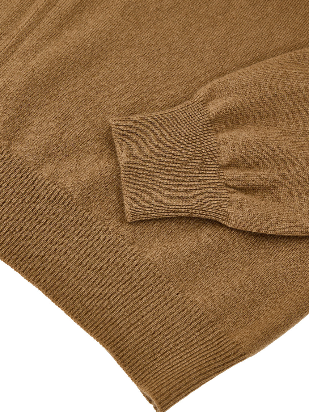 Gran Sasso Brown Wool Zip-Up Cardigan Sweater