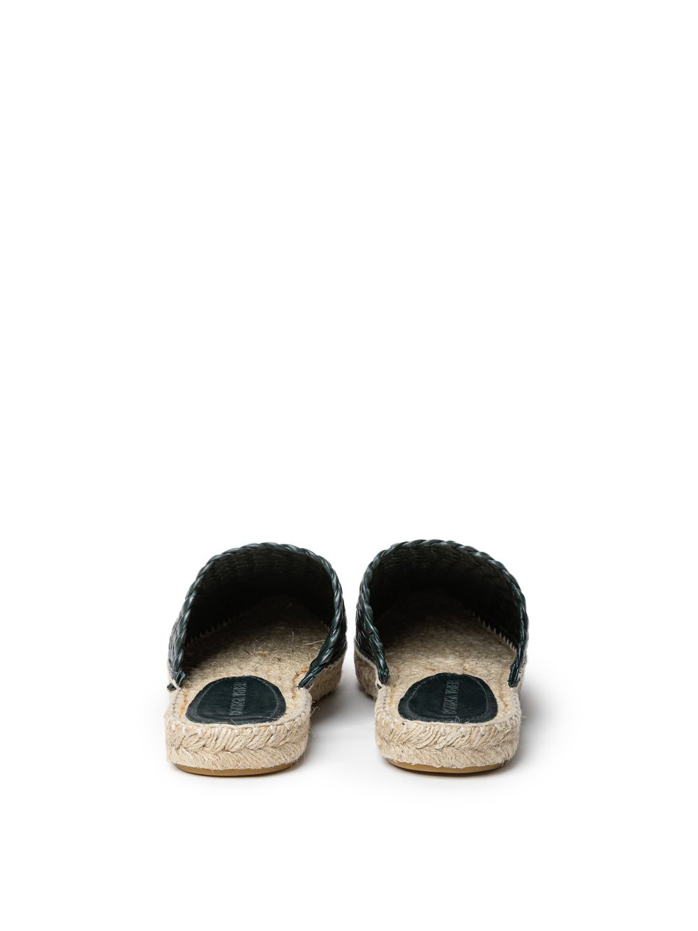 Bottega Veneta Dark Green Intreccio Lagoon Espadrilles