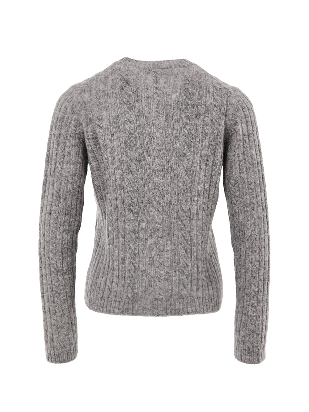 Cable-knit cardigan in Gran Sasso Grey
