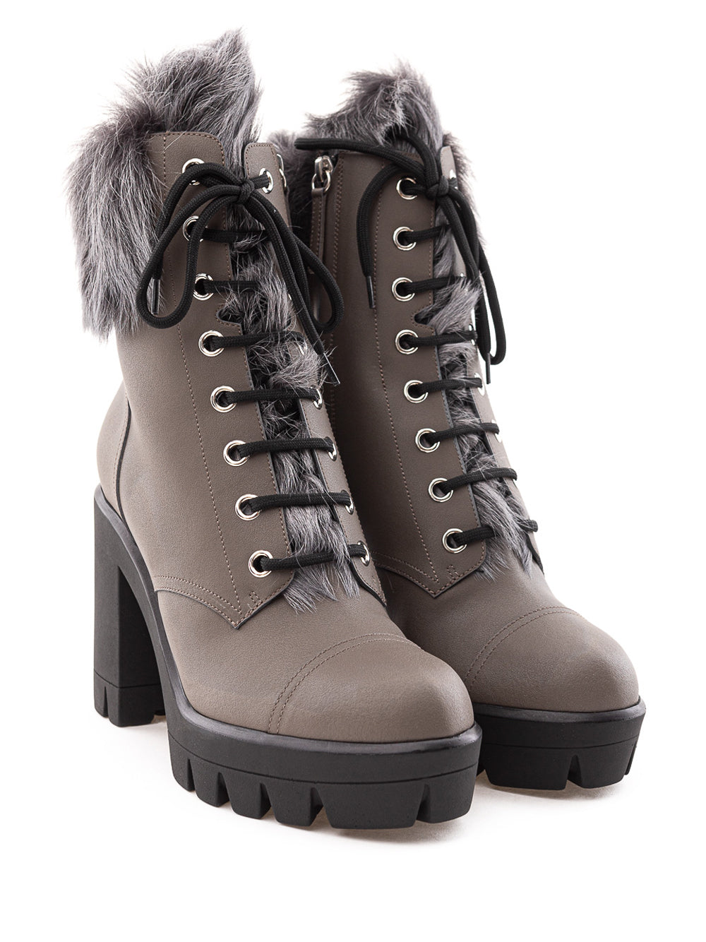 Combat Boot with Inner Fur Giuseppe Zanotti