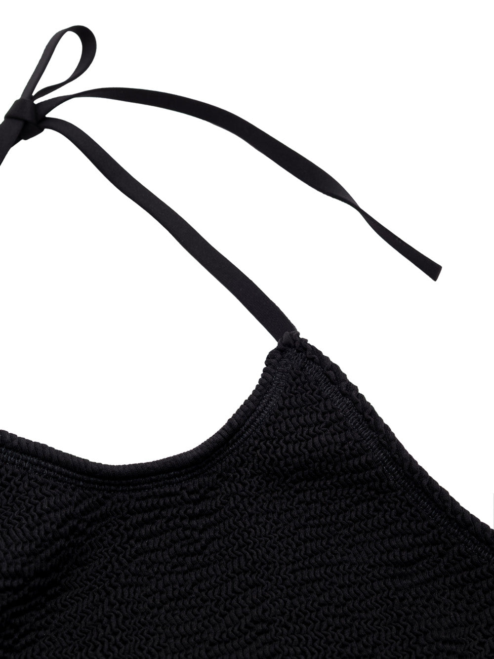 Two Piece Swimsuit in Black Mille Pieghe Bottega Veneta