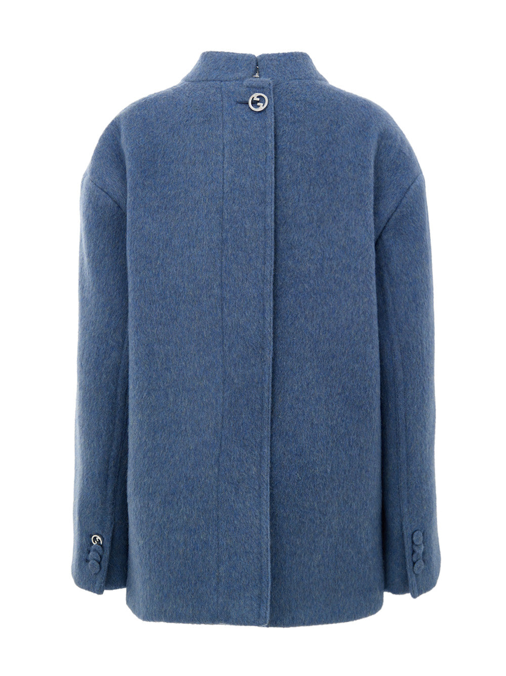 Gucci Light Blue Wool Caban Jacket