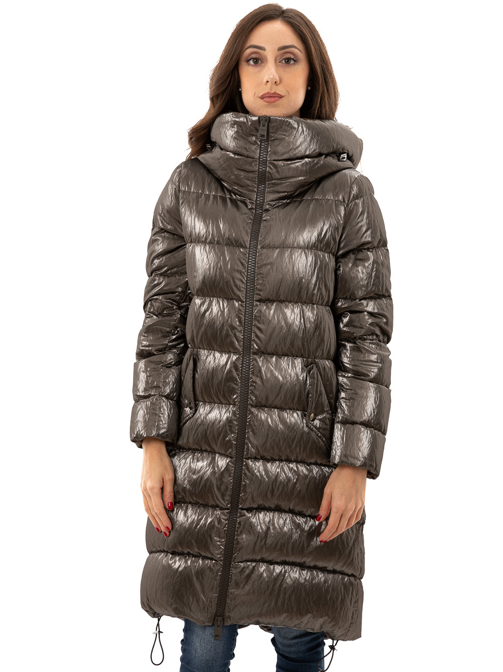 Long padded parka with hood Herno