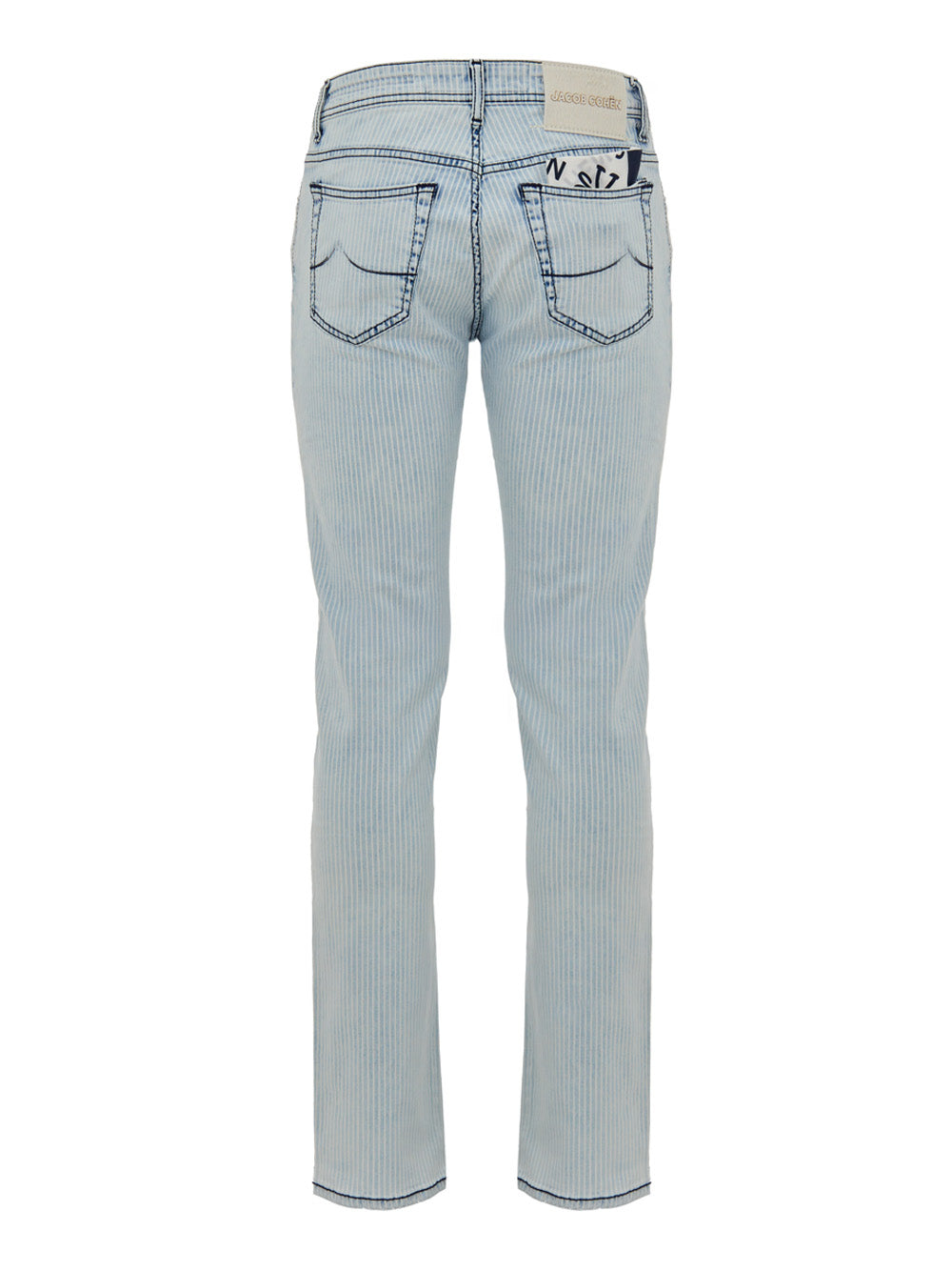 Jeans Bard in Denim Chiaro a Righe Jacob Cohen