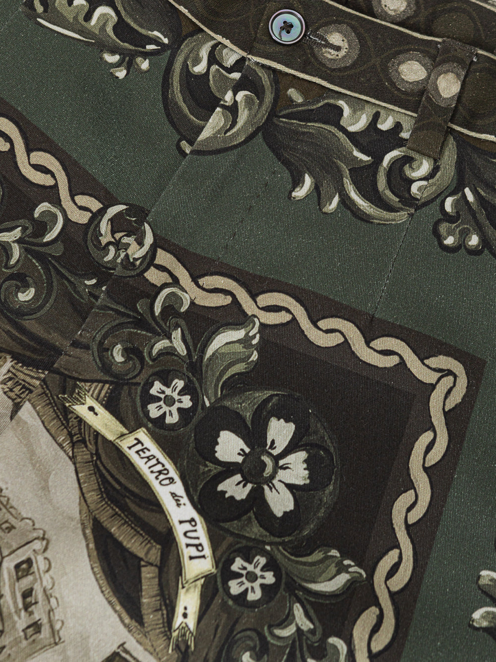 Cotton Pant with Dolce & Gabbana Puppet Print