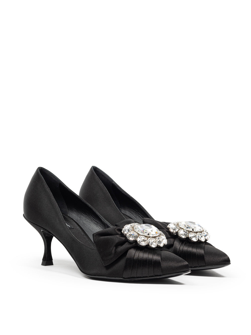Dolce & Gabbana Satin Pumps With Jewel
