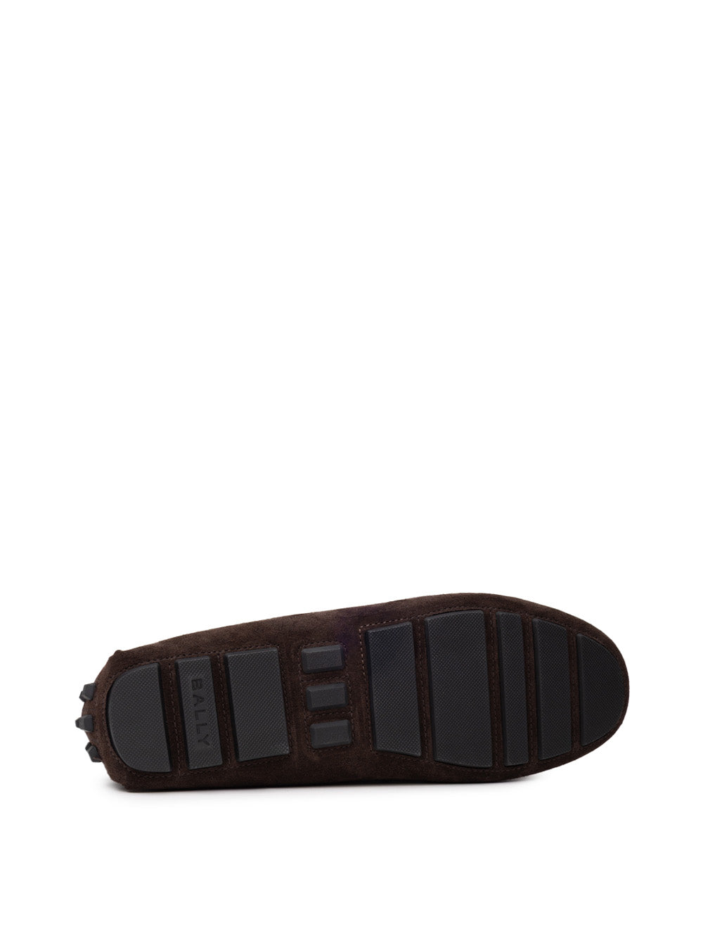 Bally Brown Suede Loafers with Gold Logo