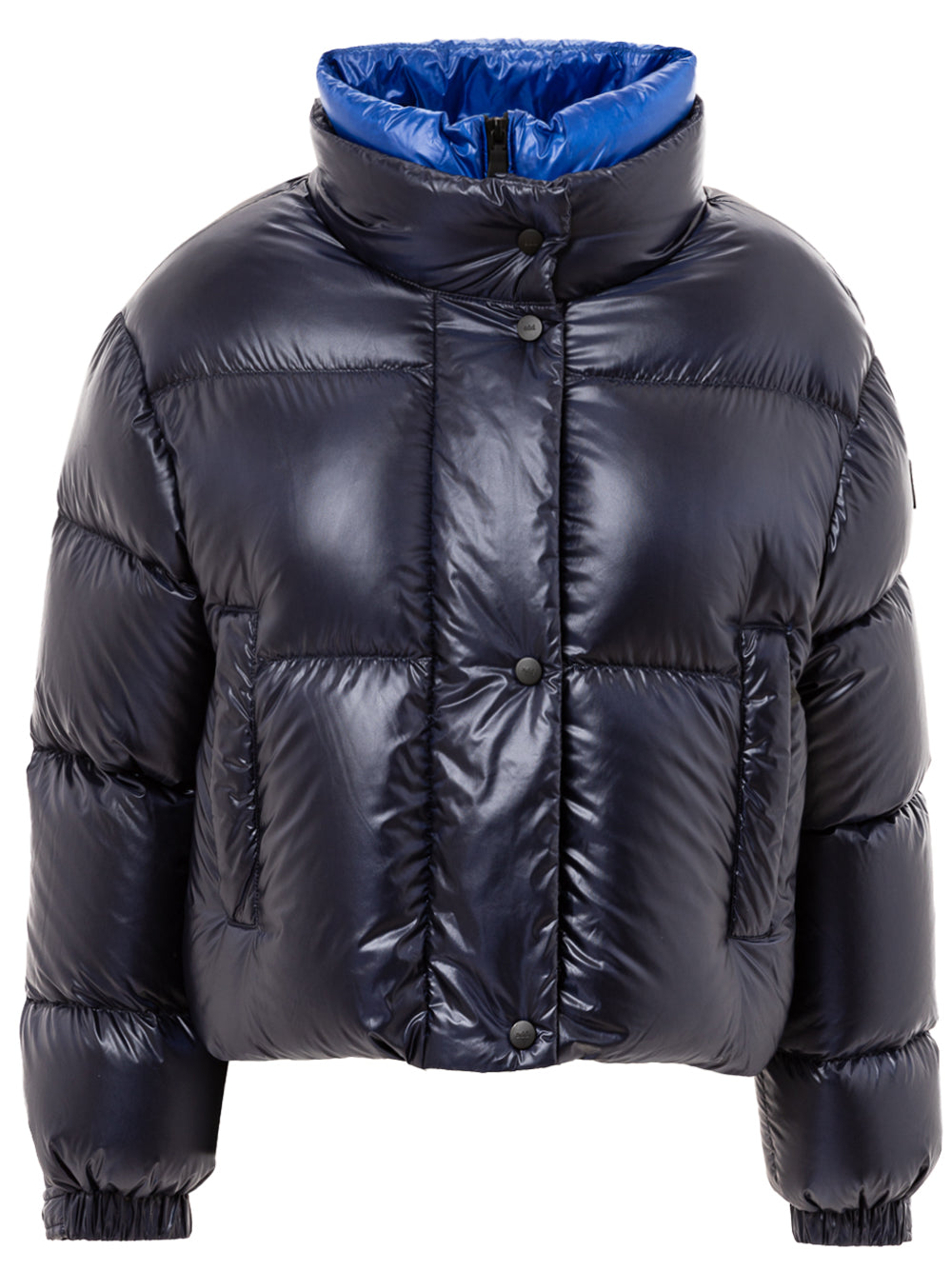 ADD Short Down Jacket with Contrasting Collar