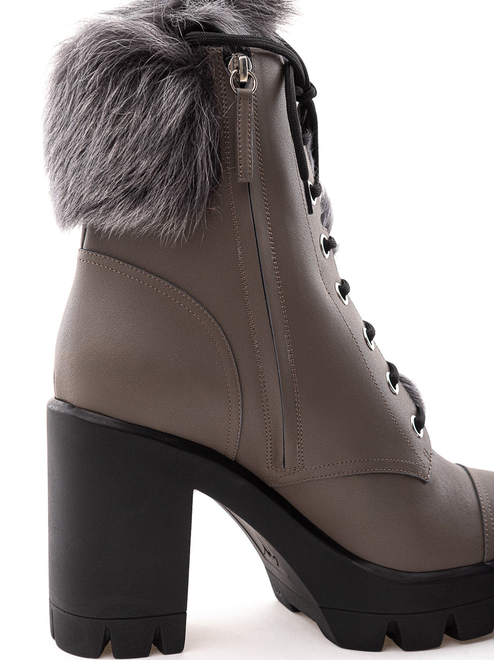 Combat Boot with Inner Fur Giuseppe Zanotti