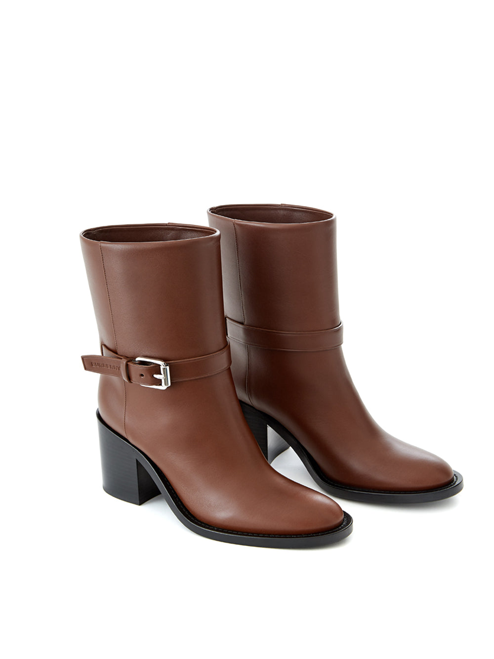 Burberry leather ankle boots in brown