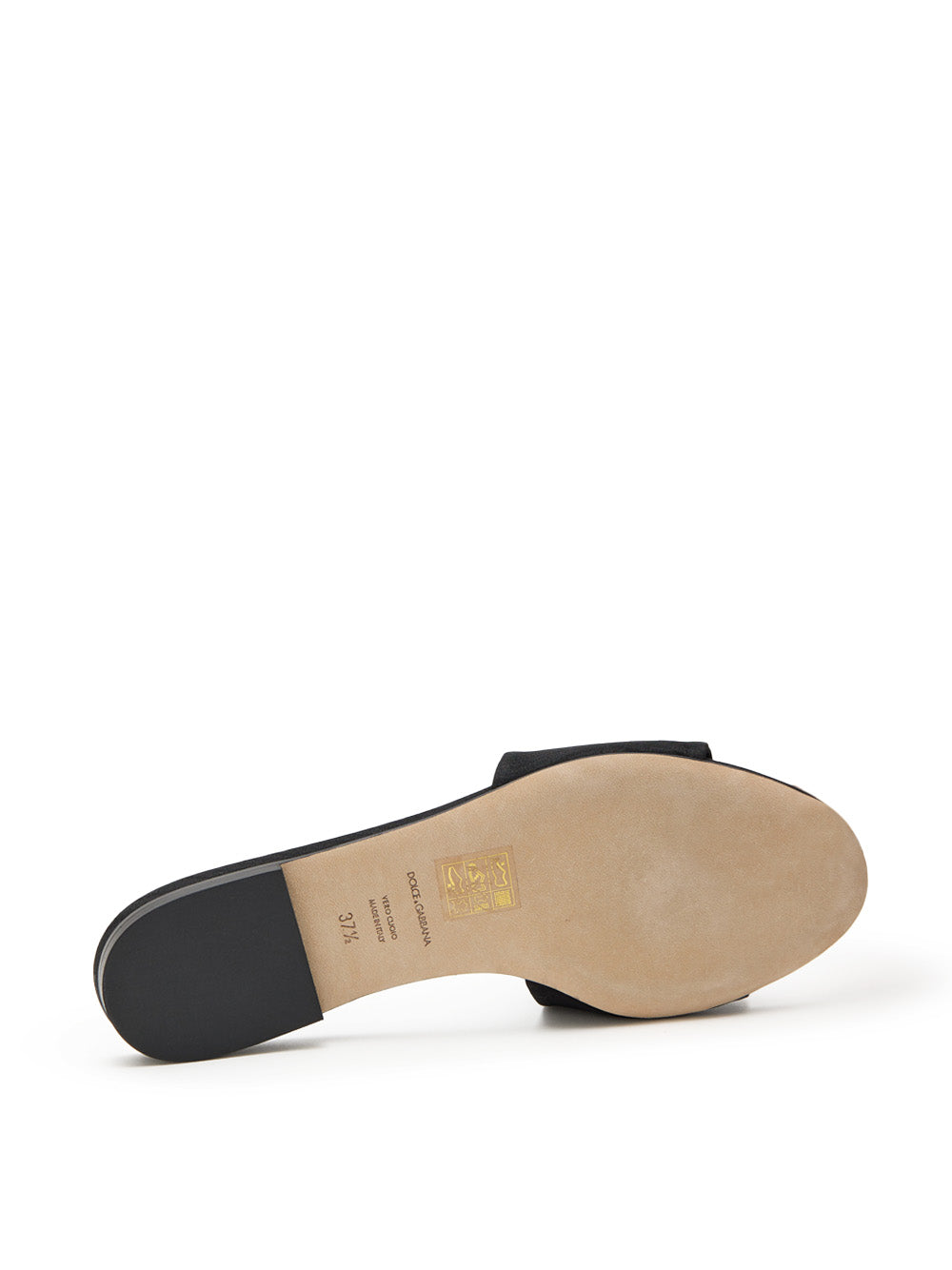 Black jacquard slide with Dolce & Gabbana logo