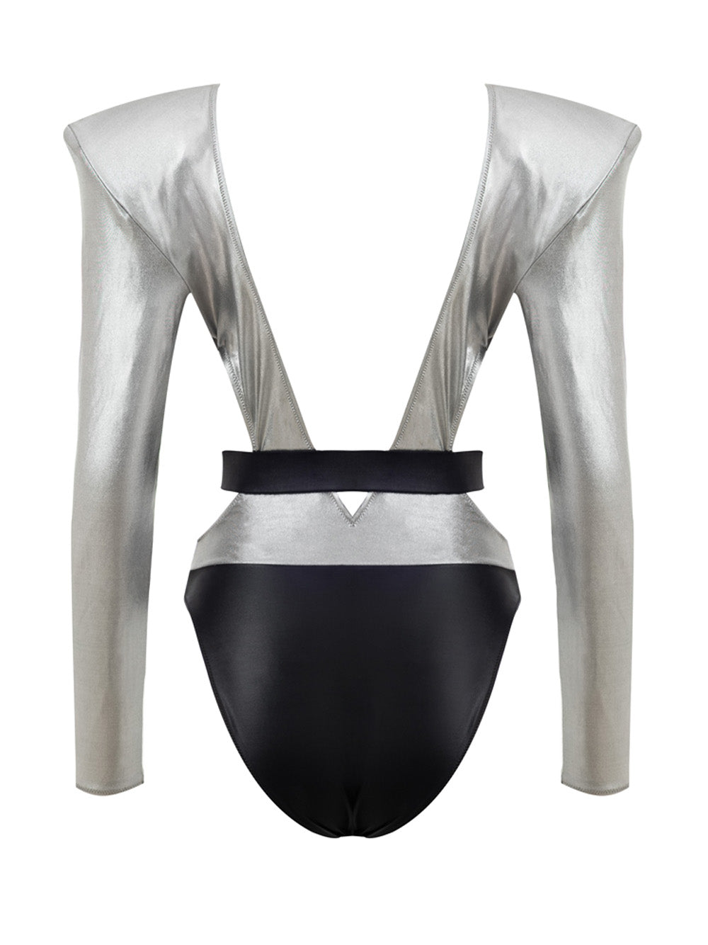 Dolce & Gabbana Silver Long Sleeve Swimsuit