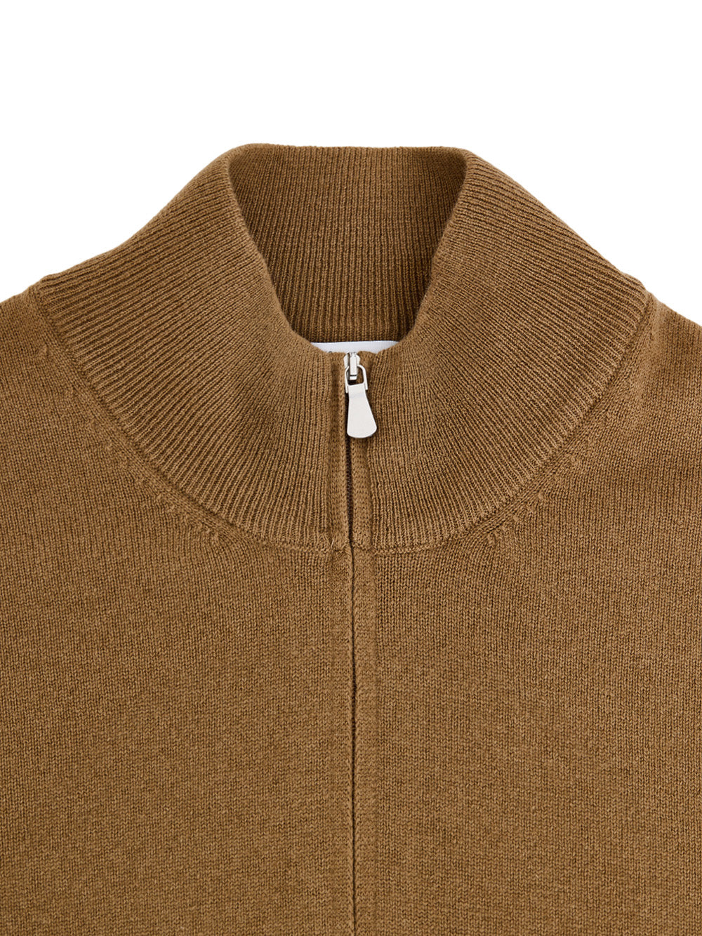 Gran Sasso Brown Wool Zip-Up Cardigan Sweater