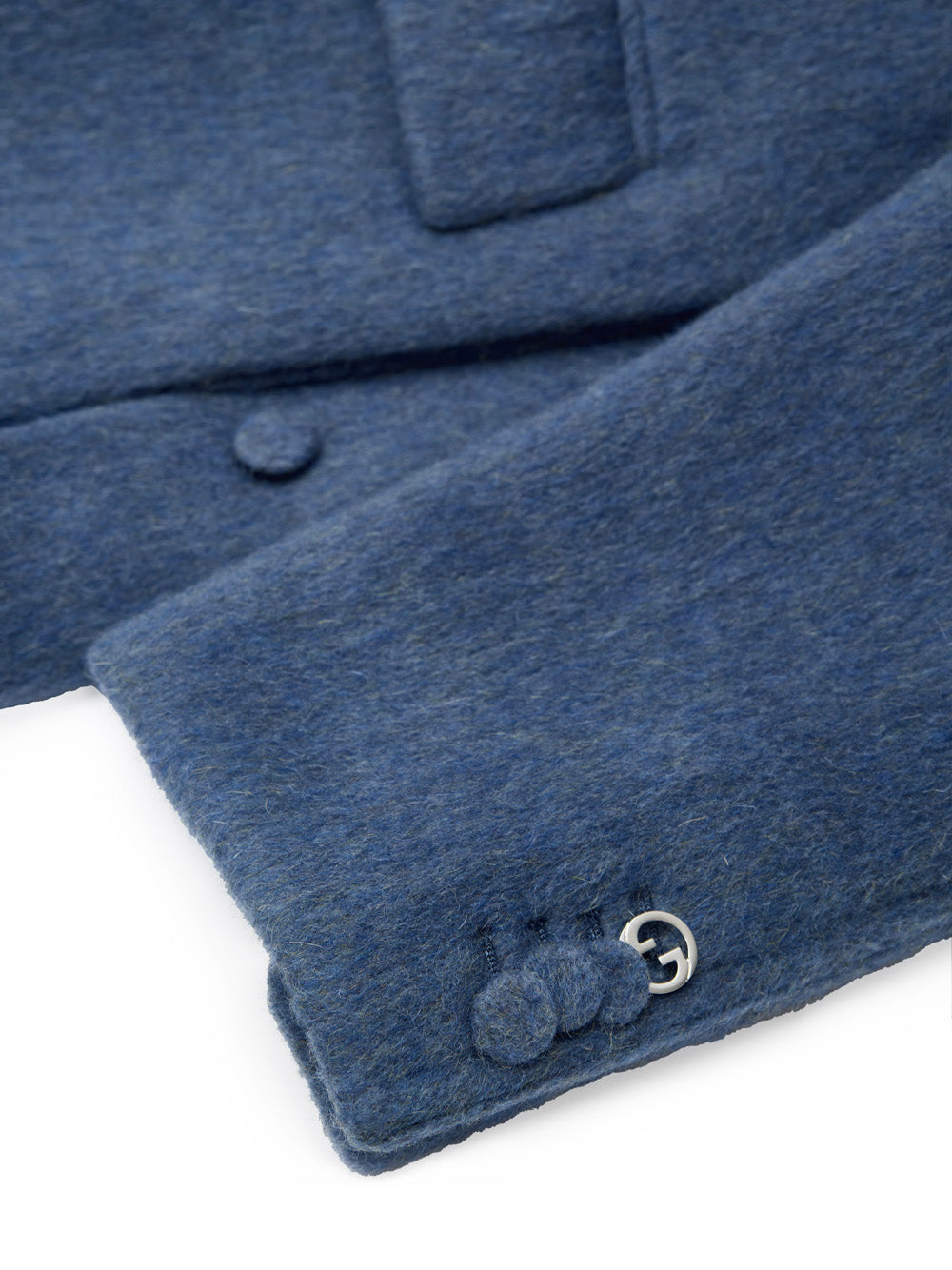 Gucci Light Blue Wool Caban Jacket
