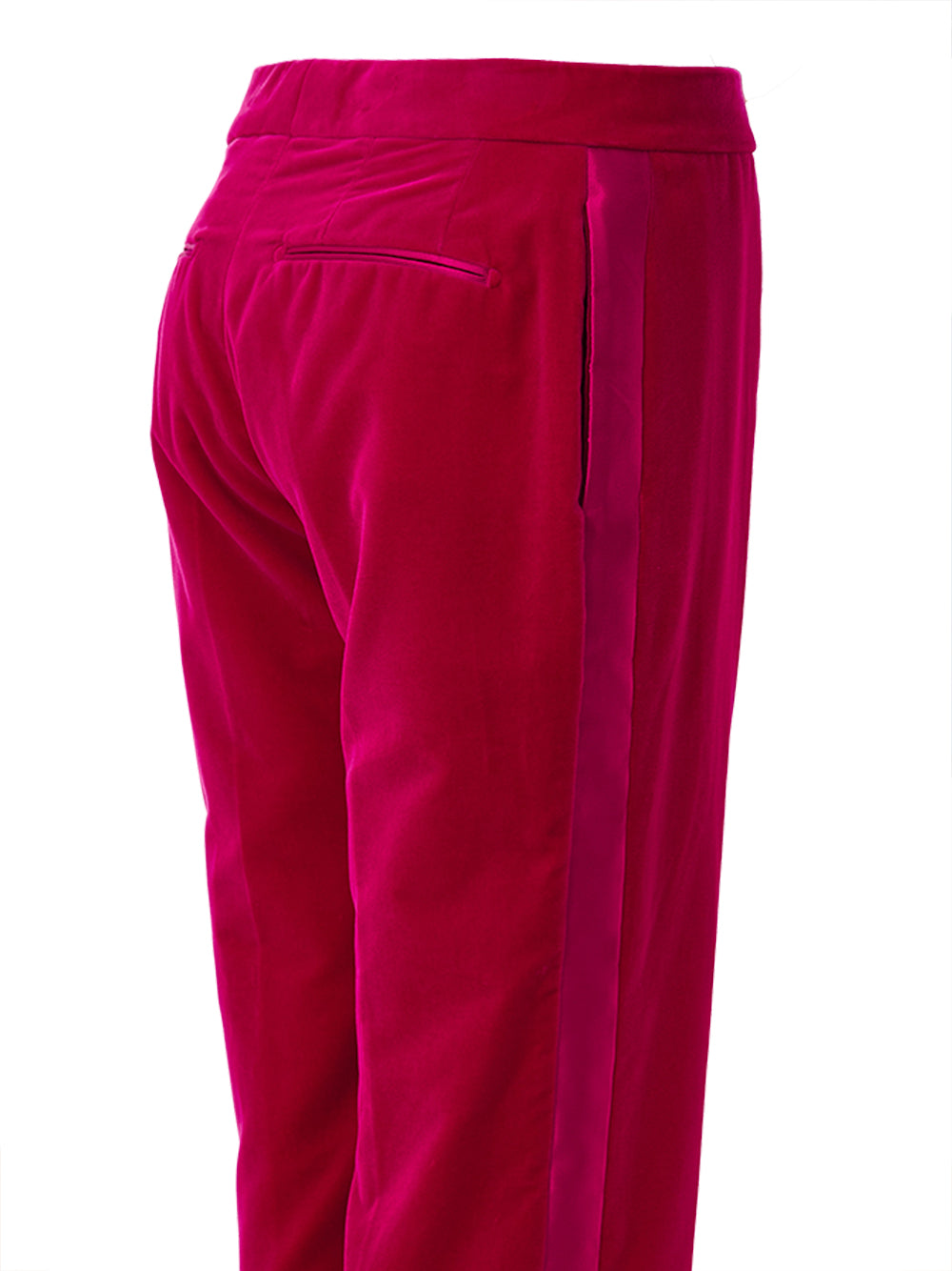 Tom Ford Fuchsia Chenille Tuxedo Pants with Satin Band