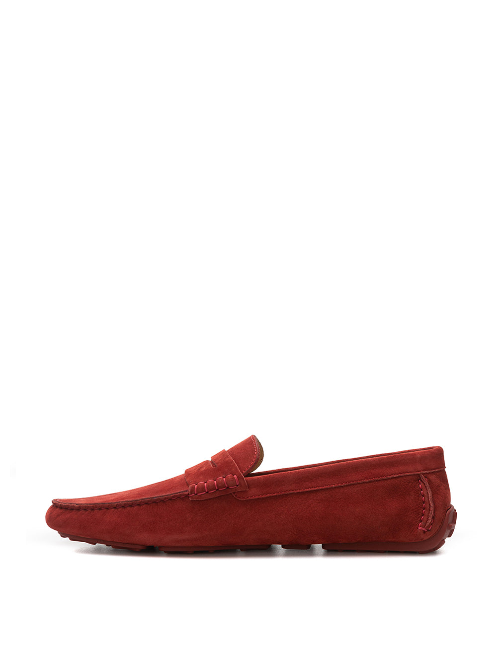Bally Suede Bordeaux Penny Loafer