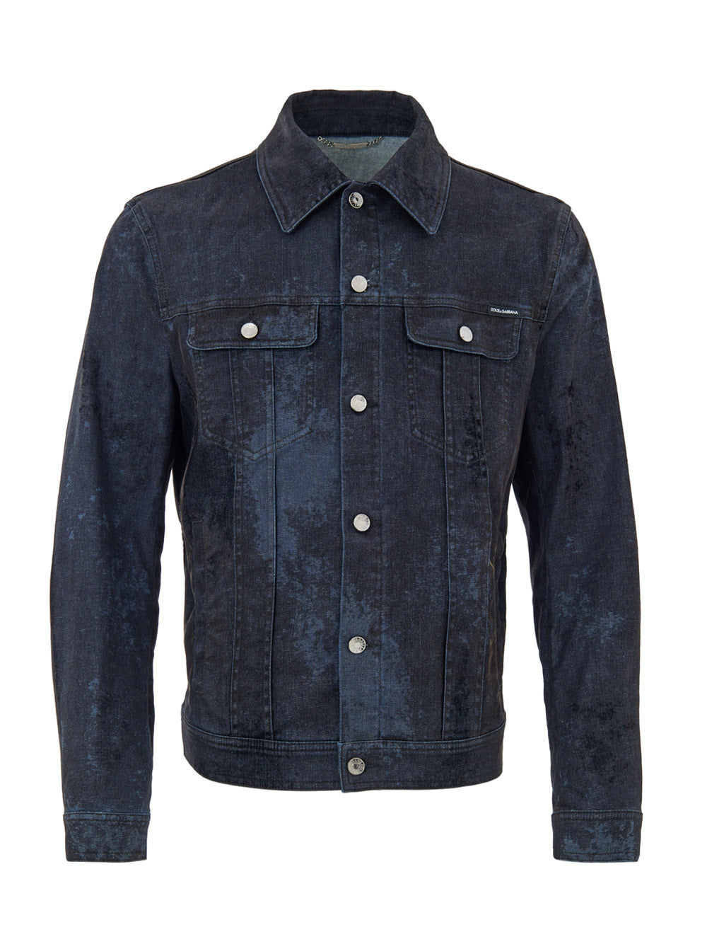 Dolce & Gabbana Dark Gray Coated-Effect Jacket