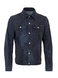Dolce & Gabbana Dark Gray Coated-Effect Jacket