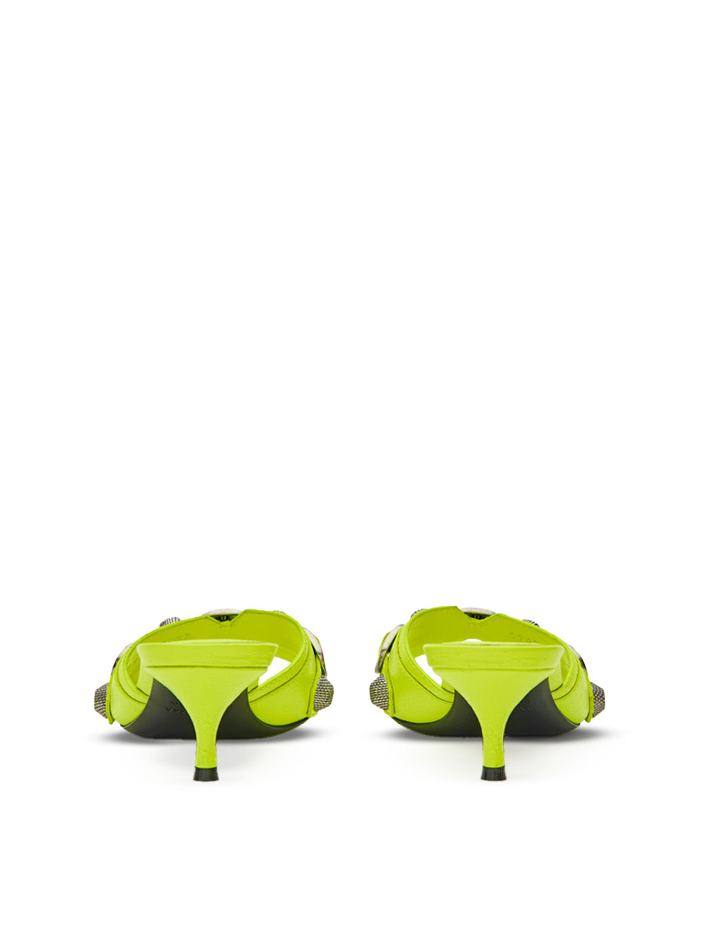 Balenciaga Fluorescent Yellow Cagole Mule Slippers