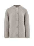 Mandarin Collar Cardigan in Gran Sasso Dove Grey