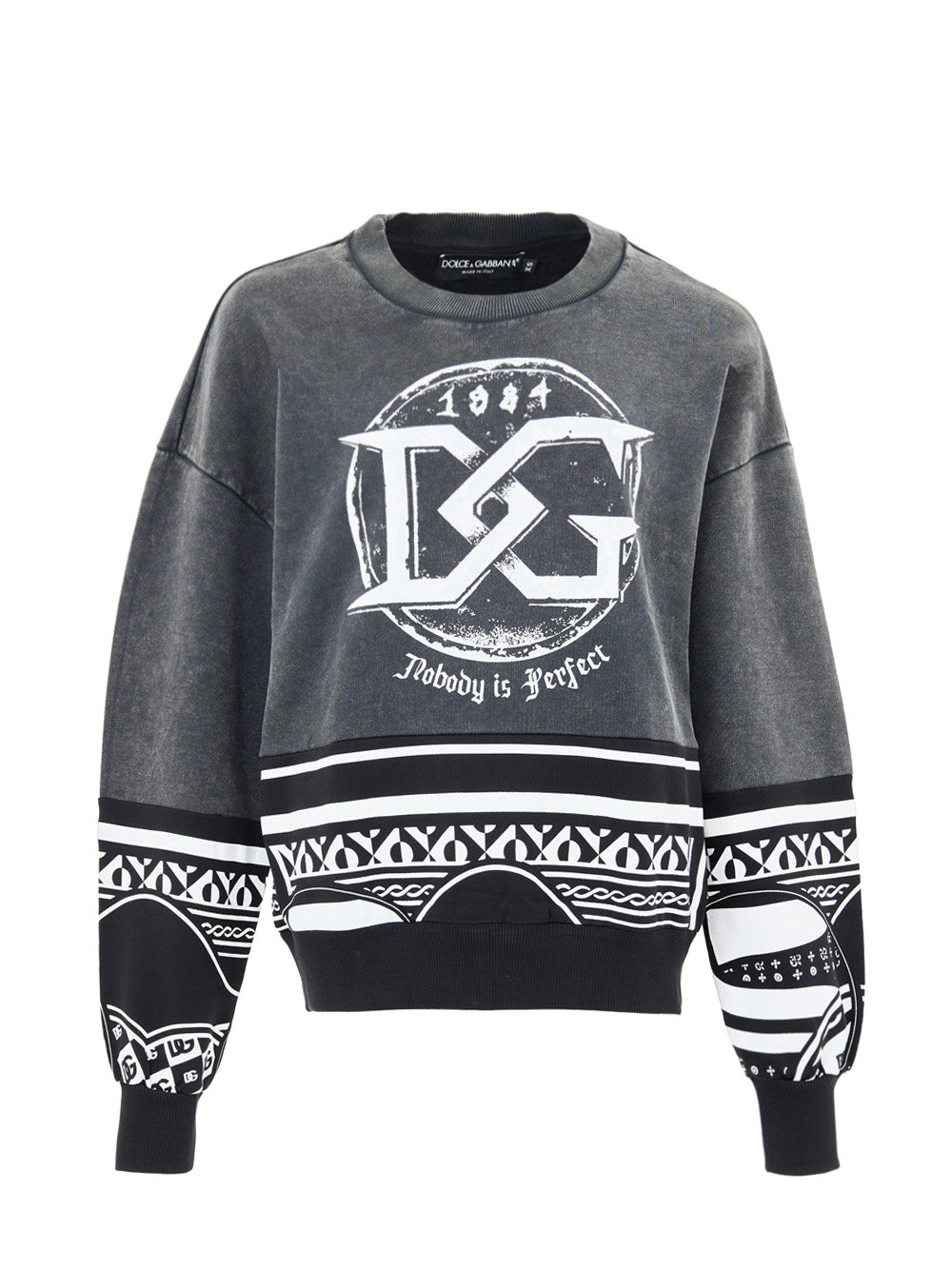 Dolce & Gabbana Men Crew Neck Sweatshirt Black
