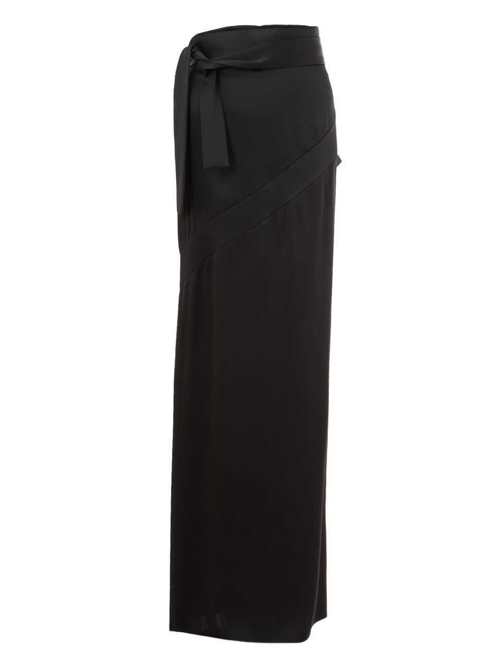 Tom Ford Extra Long Black Satin Skirt