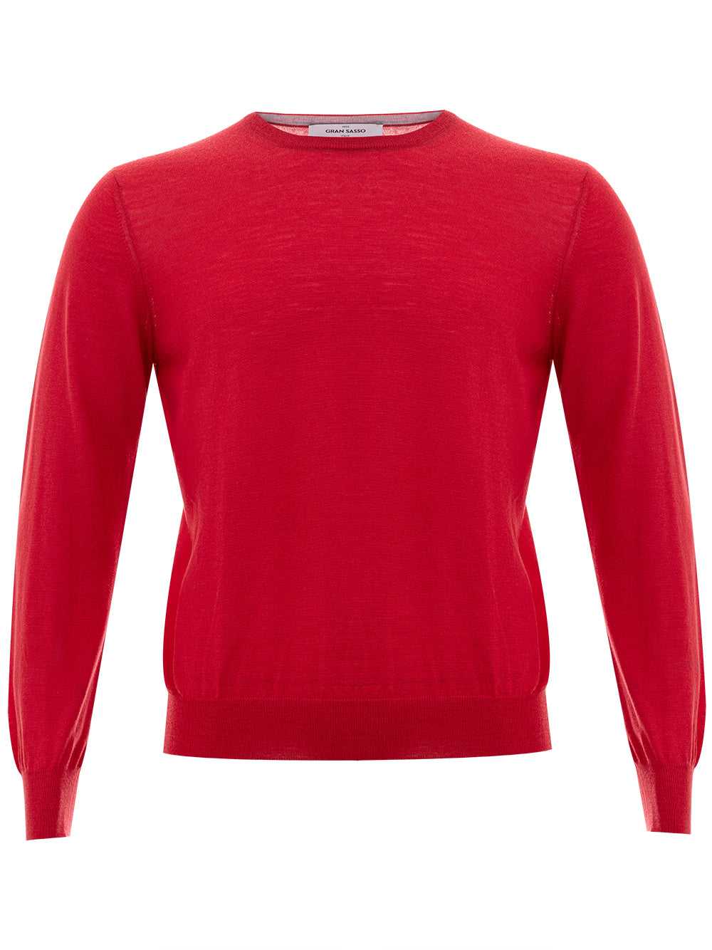 Crew-neck sweater in Red Gran Sasso