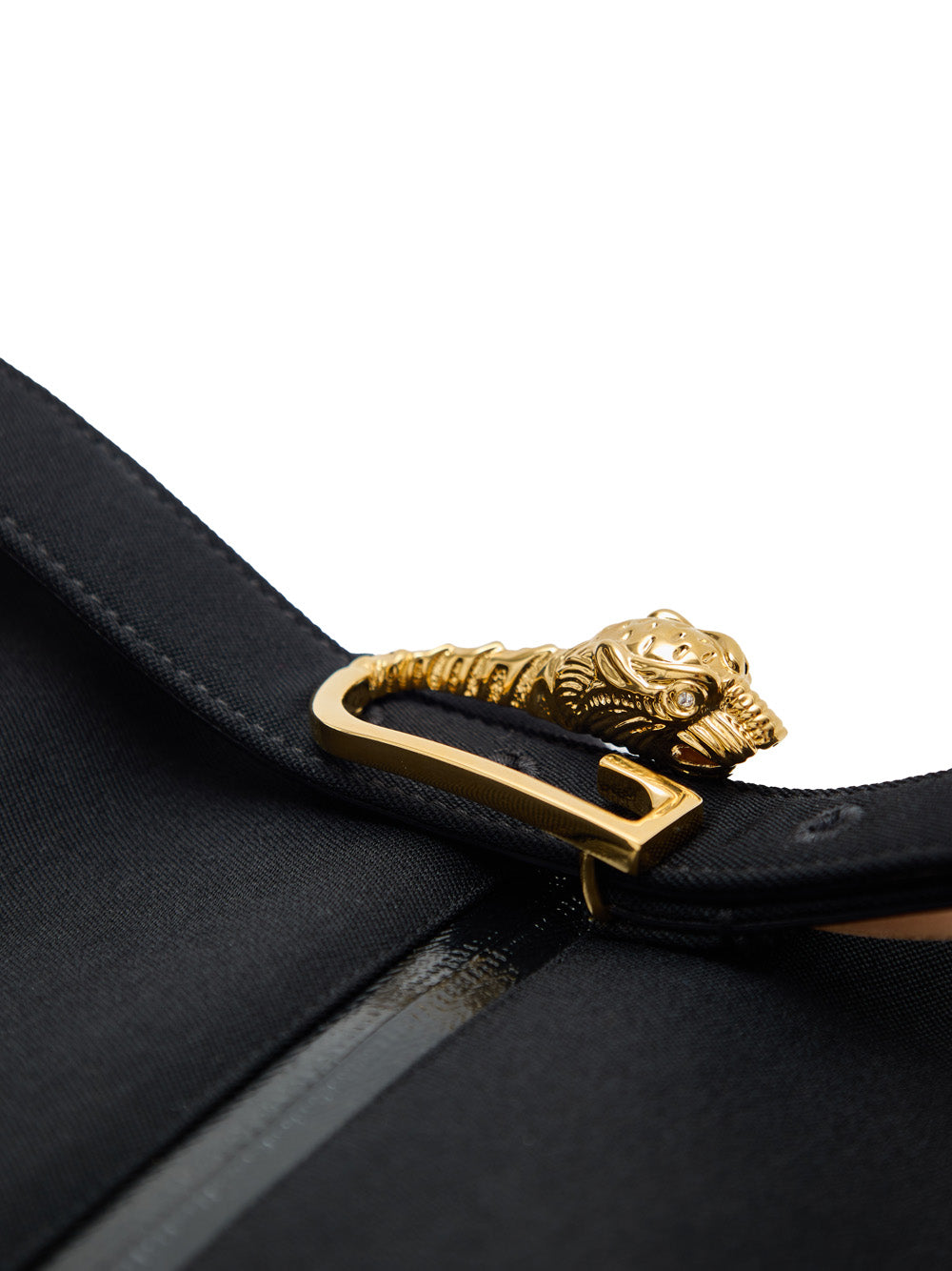 Black Skirt with Zip and Gucci Belt
