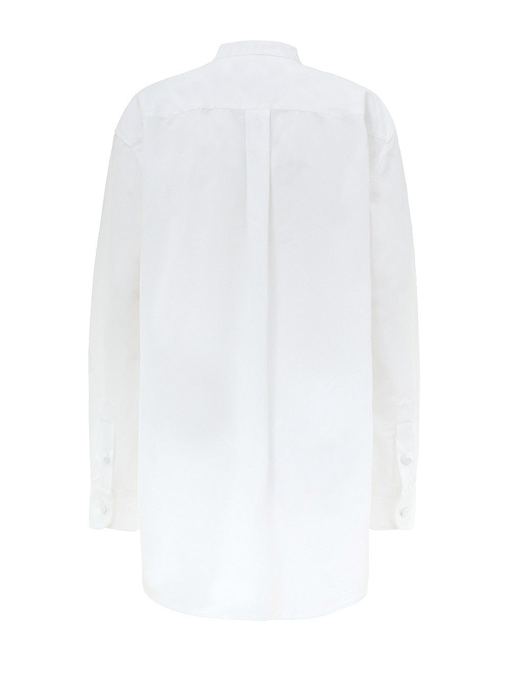 White Cotton Poplin Blouse with Gucci Crystal Decorations