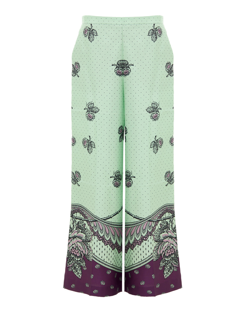 Gucci Print Silk Palazzo Pants