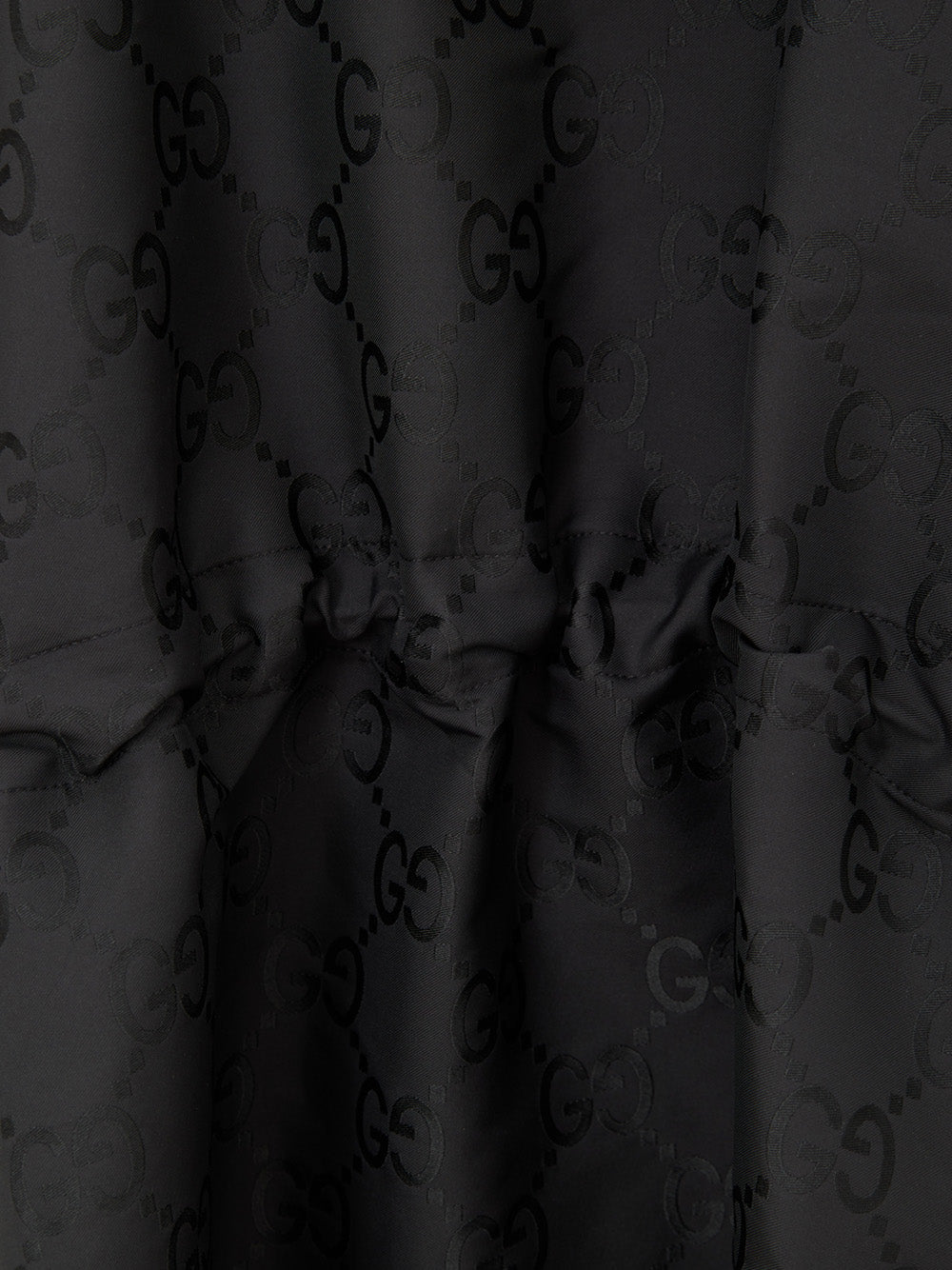 Black Cape with Web Logo and Gucci GG Monogram Print