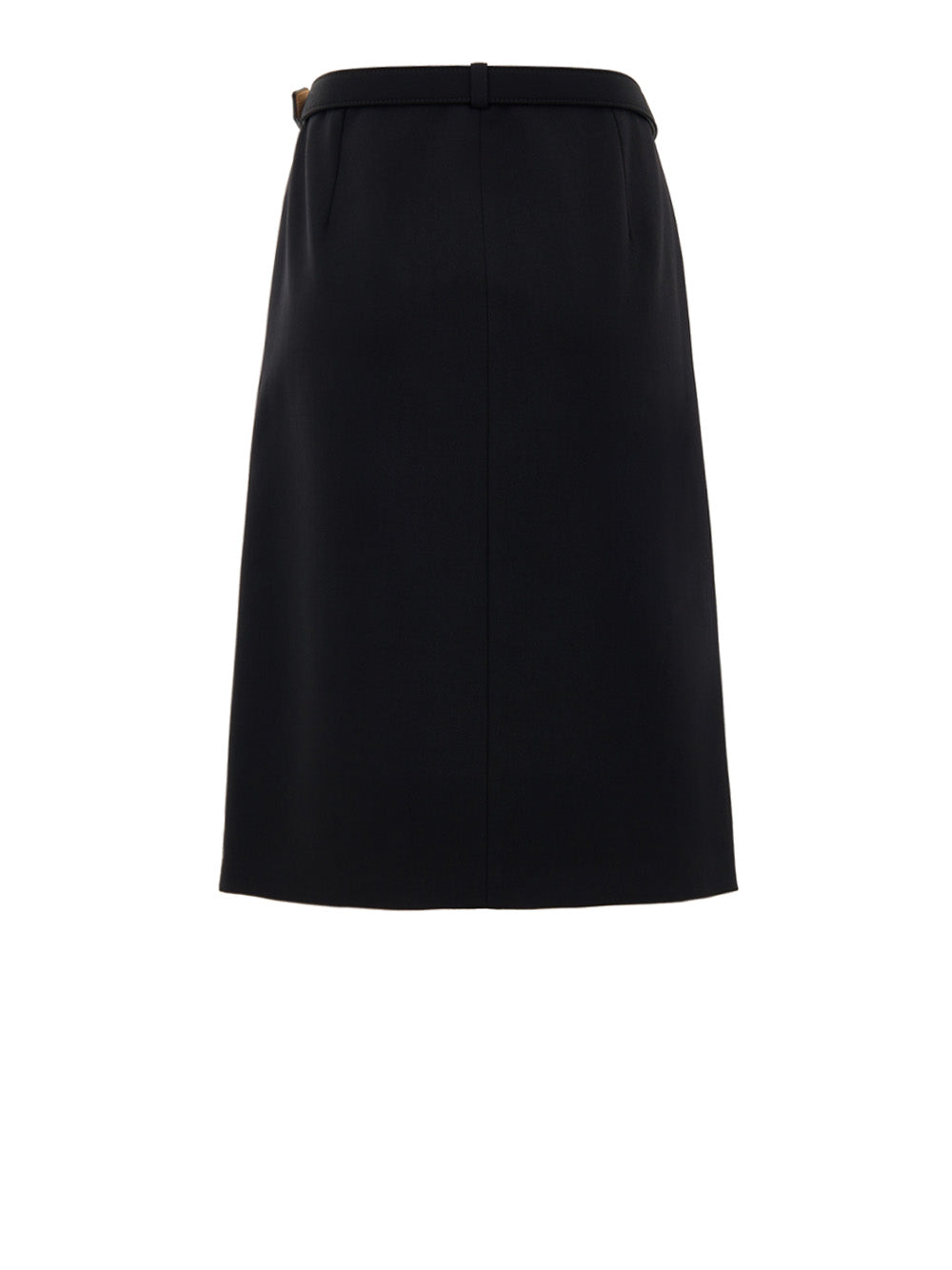 Black Skirt with Zip and Gucci Belt
