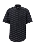 Balenciaga Allover Logo Short Sleeve Shirt