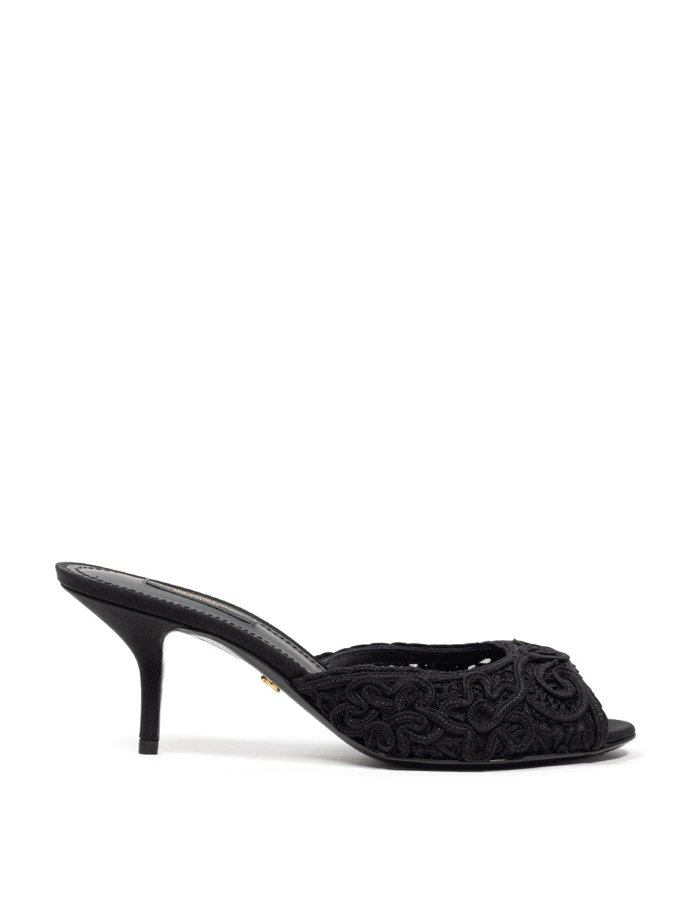 Dolce & Gabbana Cordonet Embroidery Heel Slipper