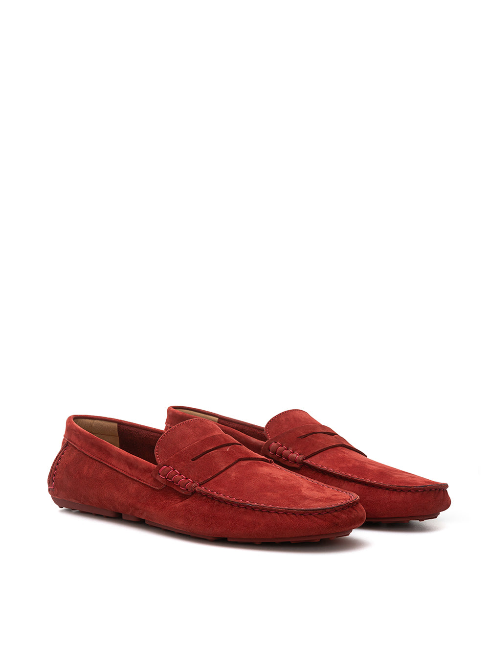 Bally Suede Bordeaux Penny Loafer