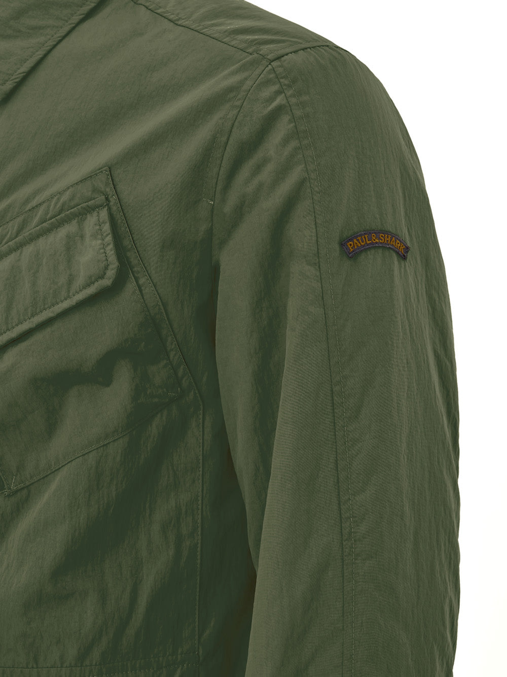 Paul & Shark Green Technical Fabric Overshirt Jacket