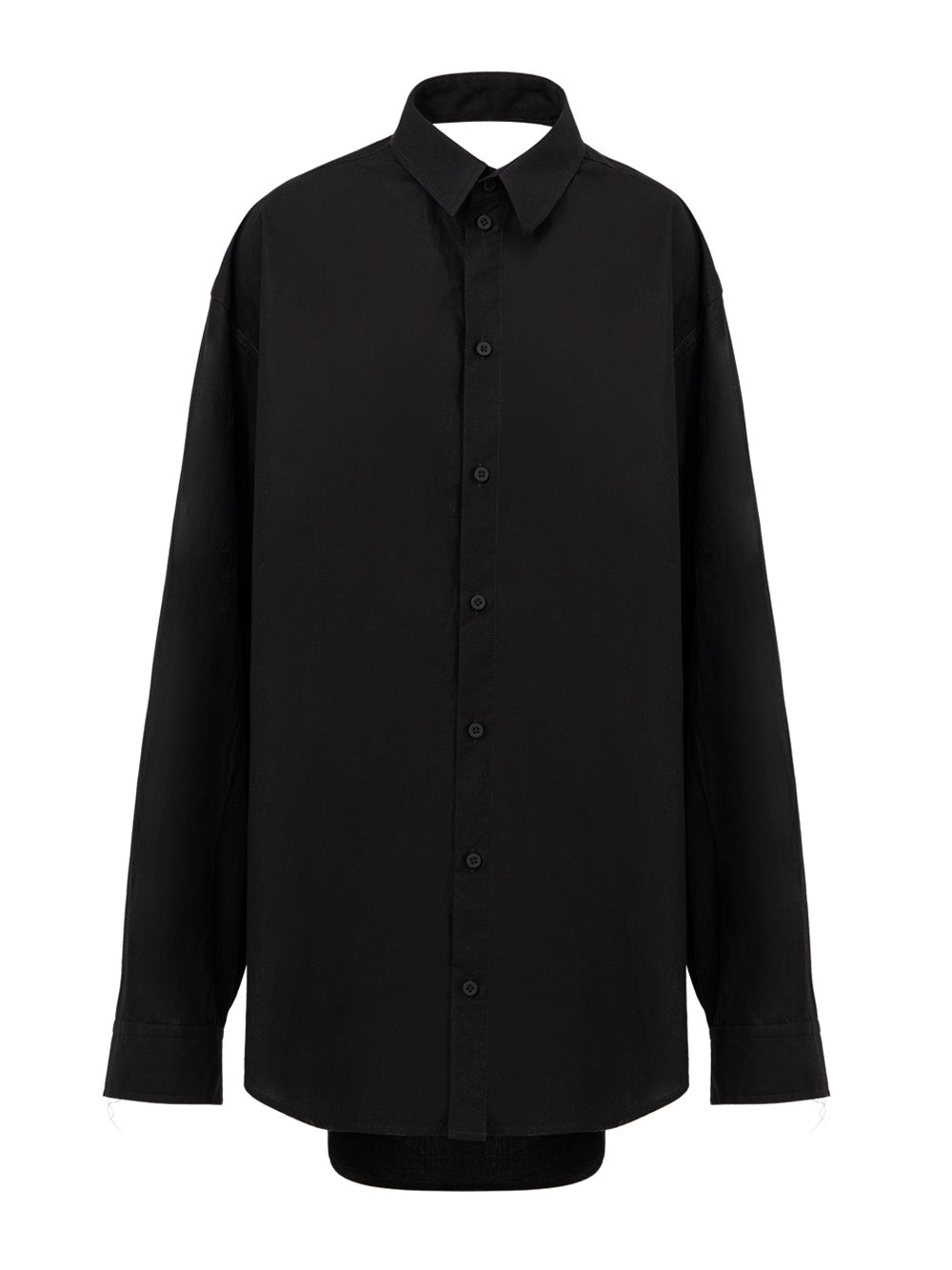 Balenciaga Women Shirt-Style Long Dress Black