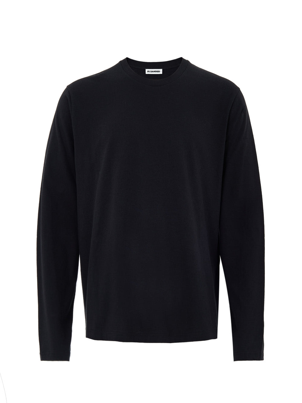 Black Long Sleeve T-Shirt with Jil Sander Embroidery Logo