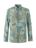 Tom Ford Floral Print Shirt in Light Blue