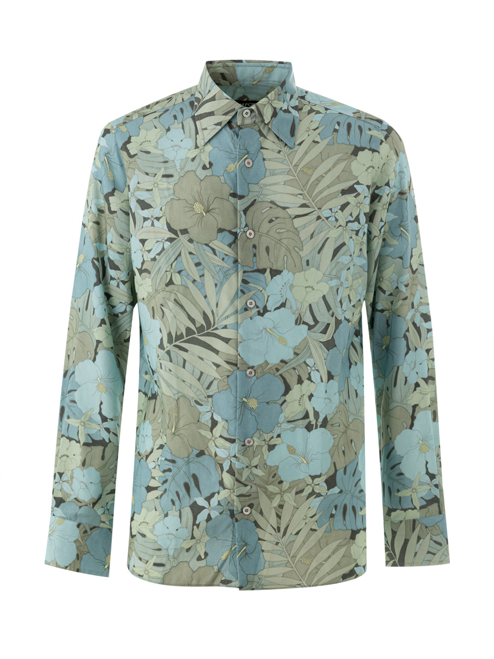 Tom Ford Floral Print Shirt in Light Blue