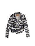 Retrofête Black/White Denim Short Jacket.