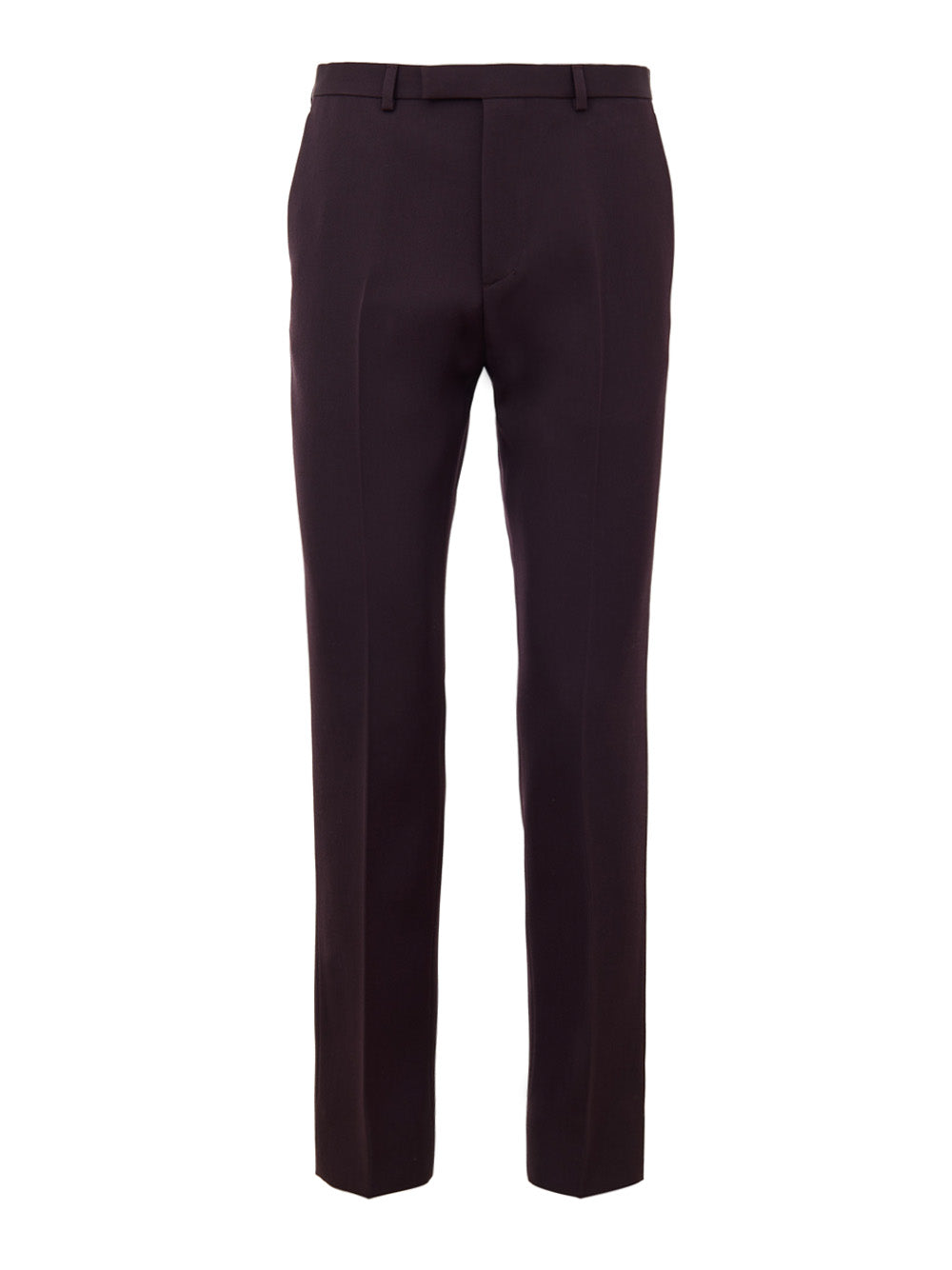 Bordeaux Tailored Trousers with Gucci Logo Embroidery