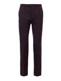 Bordeaux Tailored Trousers with Gucci Logo Embroidery