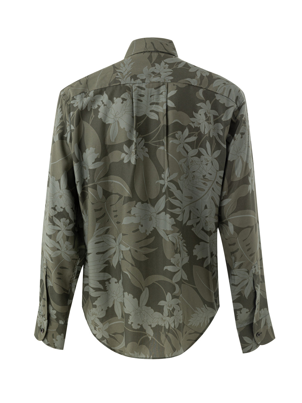 Tom Ford Green Floral Print Shirt