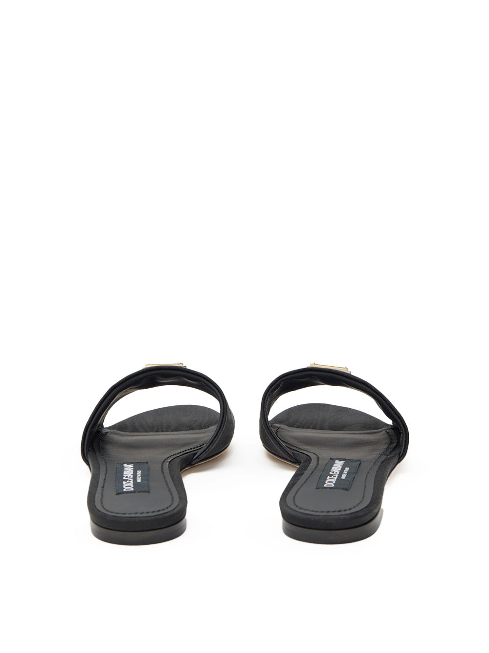 Black jacquard slide with Dolce & Gabbana logo